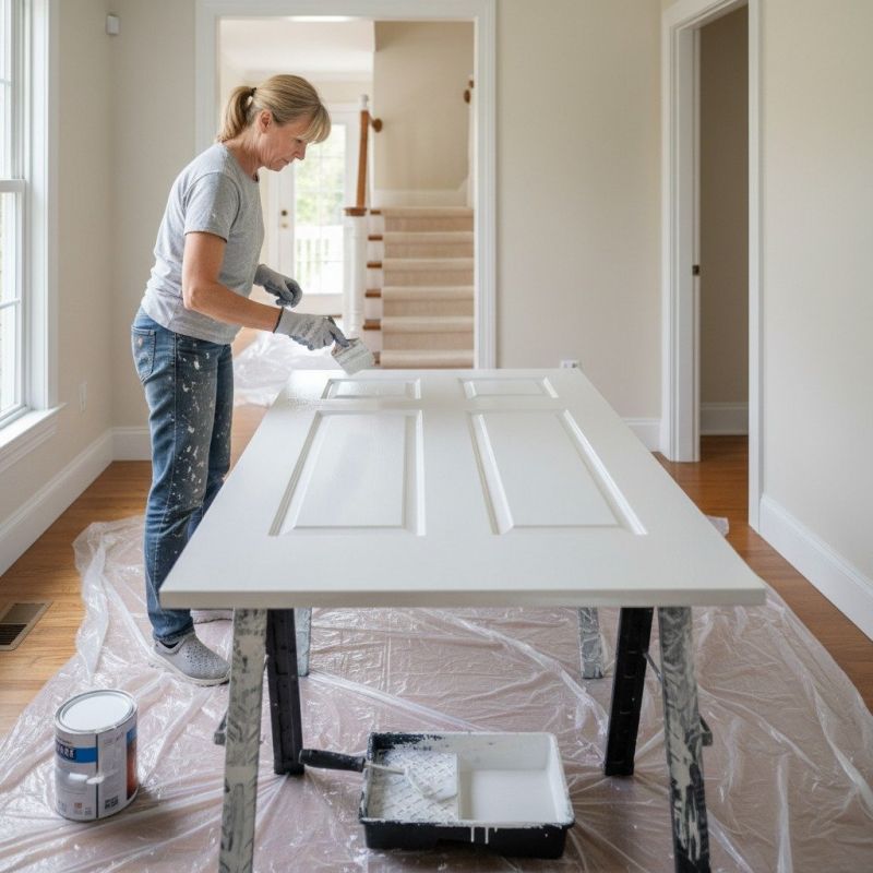 Exterior Door Painting detail